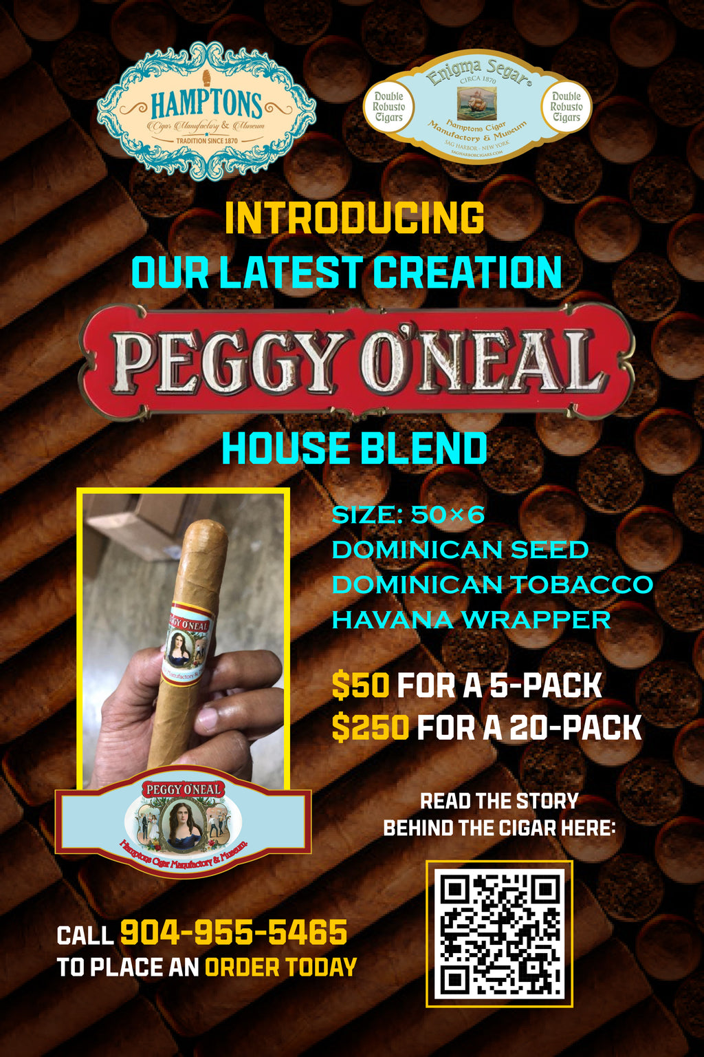 Peggy O’Neal 5 Pack mild cigar - house blend